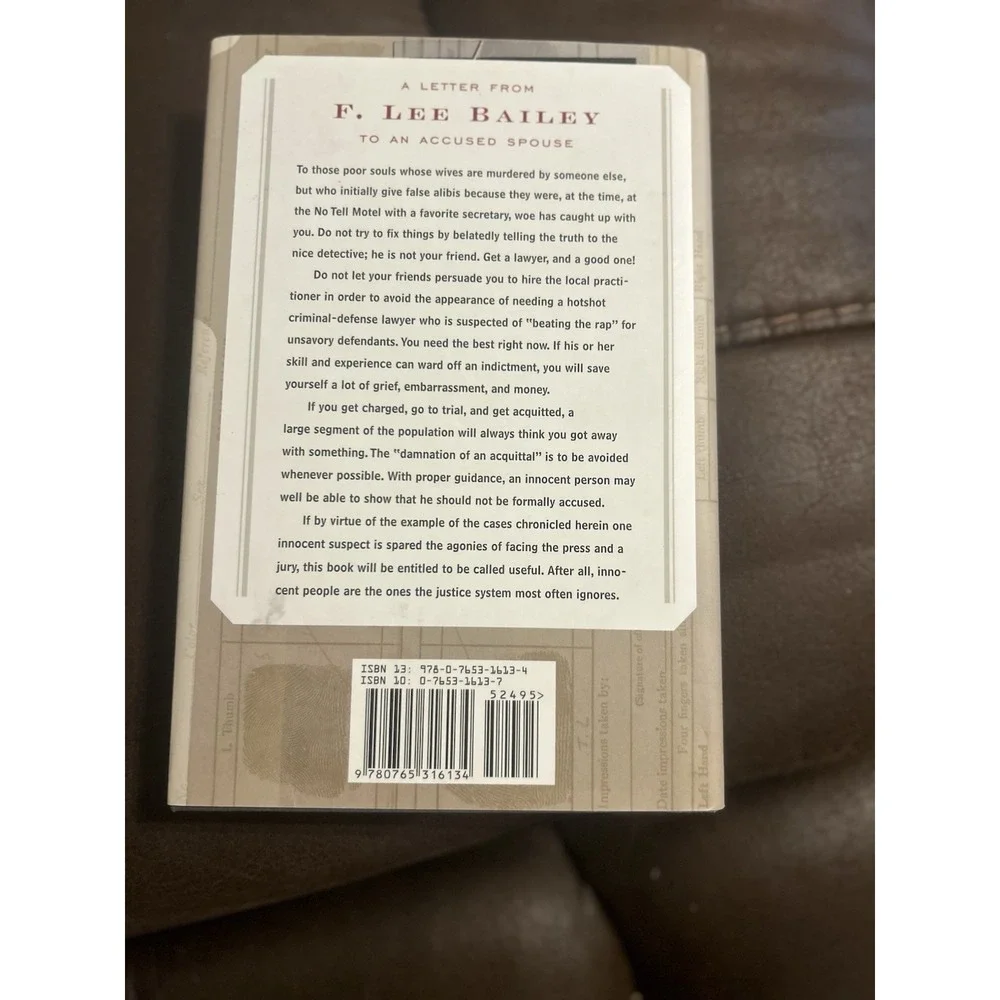When‎ the Husband is the Suspect F. Lee Bailey True Crime Book